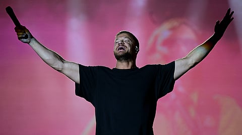 American singer Dan Reynolds of Imagine Dragons