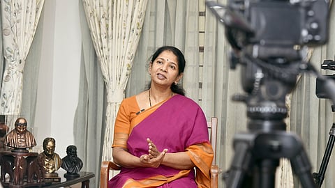 DMK Dy General Secretary and MP M Kanimozhi