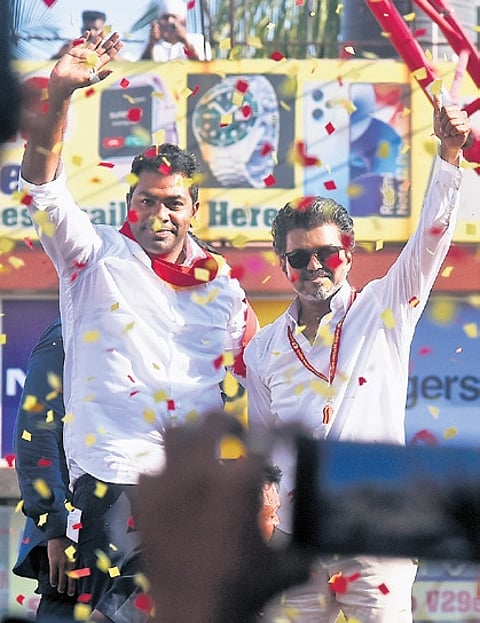 TVK Vijay campaigns at Villivakkam in Chennai