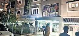 A police picket at MLC Anantha Uday Bhaskar’s house in Kakinada