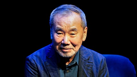 Japanese author Haruki Murakami attends a meeting with Norway's Crown Princess Mette-Marit during the Norwegian Literature Festival in Lillehammer, Norway, Thursday, June 5, 2025.