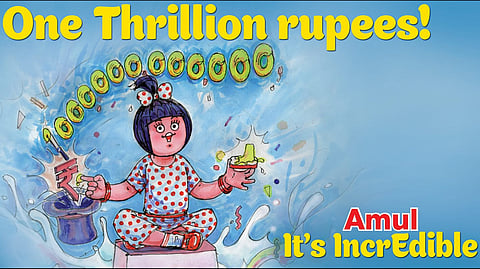 An Amul post when the company reached Rs 1 lakh lac crores turnover in April, 2026.