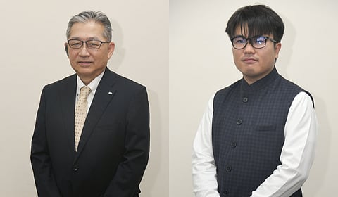 DNP Senior Managing Director Osamu Nakamura and JICA representative
Issei Matsuno.