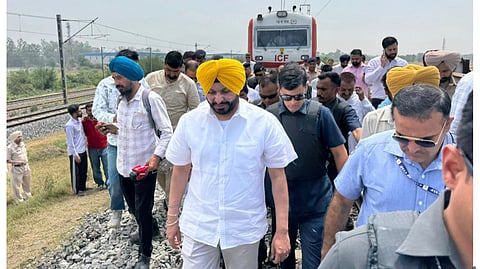 Union Minister Ravneet Singh Bittu visited the blast site along with senior officials from the Ambala Railway Division and reviewed the security situation along the EDFC.
