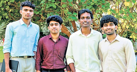 From L: Mizhab K, Abhishek Roopesh, Suhail V, Mohammed Nihad