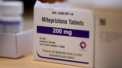 Mifepristone tablets sit on a table at a Planned Parenthood clinic in Ames, Iowa, July 18, 2024.