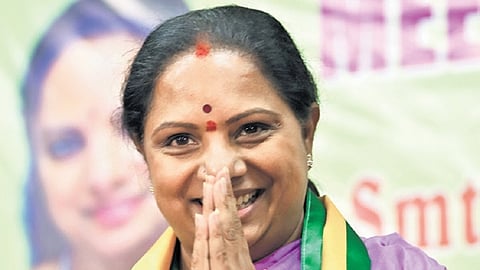 TRS chief and former MLC Kalvakuntla Kavitha.