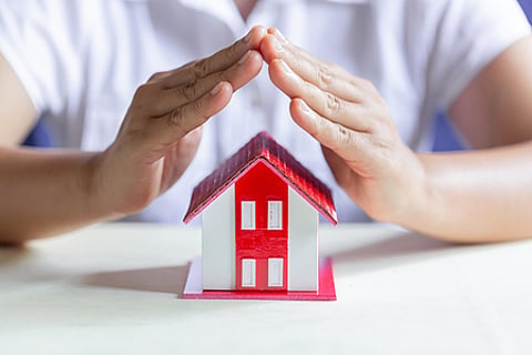 Protect Your House. The concept of Protection and property insurance.
