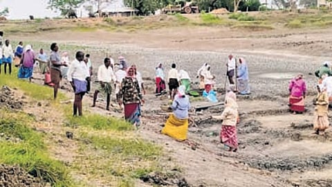 One of the village’s two drinking water tanks had become defunct due to heavy silt deposits.