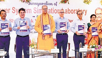 Dy CM Singh Deo, OPTCL CMD Bhaskar Jyoti Sarma & others releasing training calendar during the inaugural event.