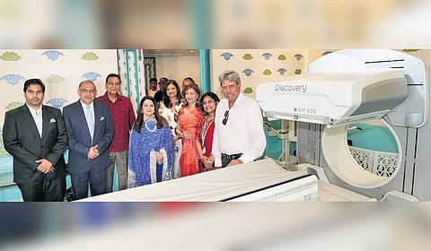 Kapil Dev at the inauguration of the digital PET-CT facility at Pusa Road on Sunday.