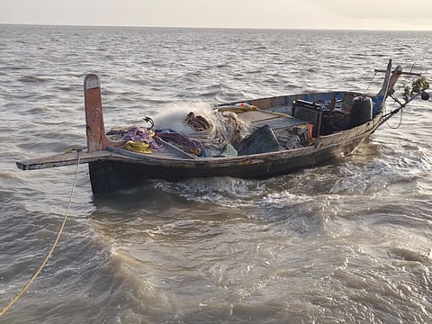 Acting on heightened alert, BSF jawans intercepted an unlicensed Pakistani boat drifting suspiciously in the treacherous waters of Harami Nala, an area long flagged as a hotspot for cross-border incursions.