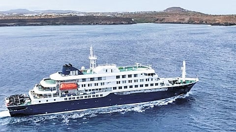 The cruise ship MV Hondius, carrying passengers suspected of having hantavirus