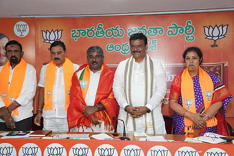 BJP State office-bearers’ meeting held at the party’s State office in Vijayawada.