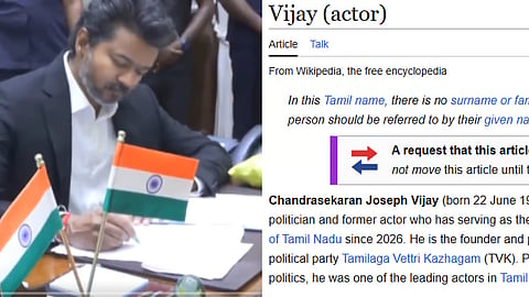 The revised Wikipedia page of actor Vijay