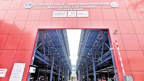 The new multi-level car parking facility constructed by the corporation at Putharikandam Maidan.
