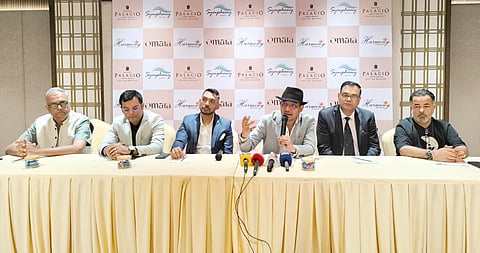 Poddar Group chairman Anup Poddar interacting with media persons at the launch.