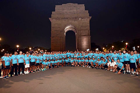 The run was flagged off from India Gate at 0105 Hr on 07 May 26 by Air Marshal S Sivakumar, Air Officer-in-Charge Administration.