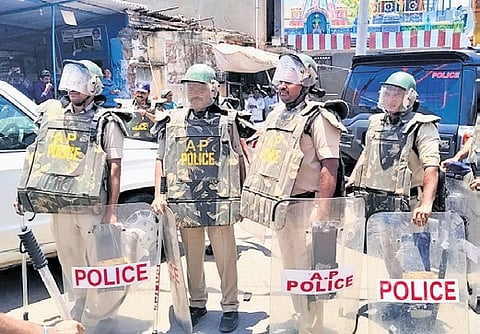 As a precautionary measure, APSRTC buses were diverted away from the Almaspet route on Sunday.