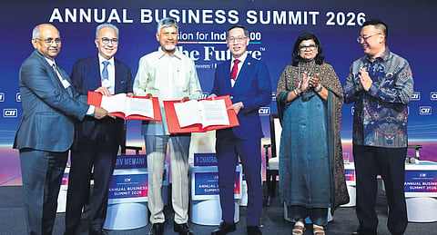 CM N Chandrababu Naidu at the CII Business Summit - 2026 in Delhi.