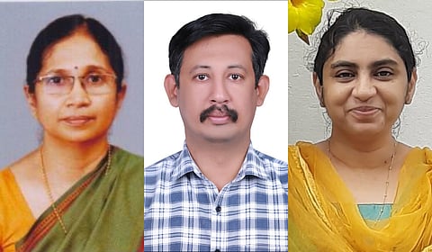 From left to right: Annette Fernandez, Arunkumar B and Shiny P Laila.