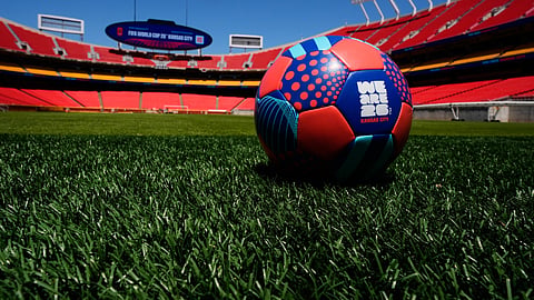 A general view of Arrowhead Stadium as it is rebranded as Kansas City Stadium, Monday, May 11, 2026, ahead of the 2026 FIFA World Cup soccer matches in Kansas City.