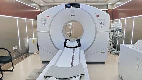 Positron Emission Tomography (PET) Scan equipment installed at the Government General Hospital (GGH) in Guntur.