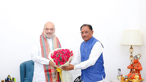Chhattisgarh Chief Minister Vishnu Deo Sai met Union Home Minister Amit Shah in Delhi.
