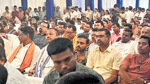 Participants of the public hearing in Sambalpur on Friday.