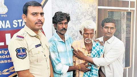 65-year-old Sathyanarayana reunites with family after 24 years.