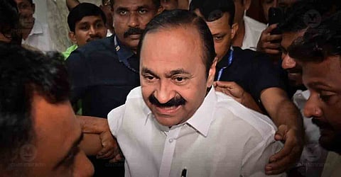 VD Satheesan exiting Cantonement House in Thiruvananthapuram to take oath as Chief Minister
