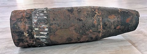 Police sources recalled that a similar shell-like object was recovered during renovation work at a house in Mannadi last year.