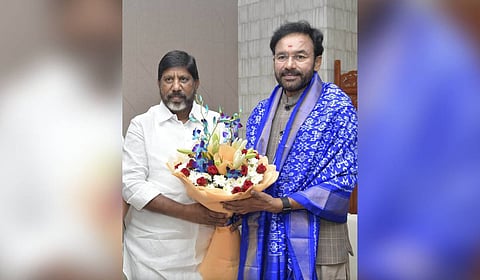 Deputy Chief Minister Mallu Bhatti Vikramarka met Union Minister for Coal and Mines G Kishan Reddy in New Delhi on Wednesday.