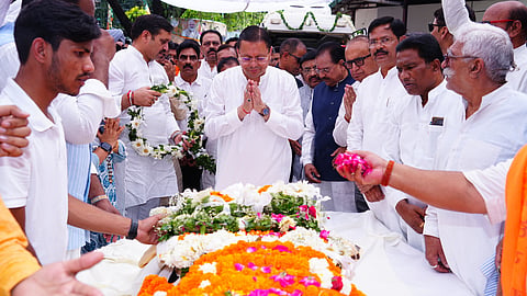 Chief Minister Pushkar Singh Dhami appeared deeply emotional over the demise of former Chief Minister Bhuvan Chandra Khanduri.