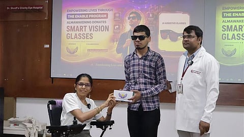 AI-enabled smart vision glasses being distributed to beneficiaries