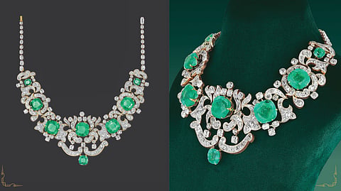 An imperial-style Deccan Colombian Emerald & Diamond Necklace
`3,20,00,000 - 3,75,00,000