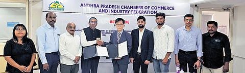 The signing ceremony was attended by office-bearers and senior officials from AP Chambers along with the Chief Representative and officials of CEPA India, New Delhi.