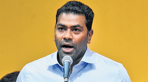 PWD Minister Aadhav Arjuna.