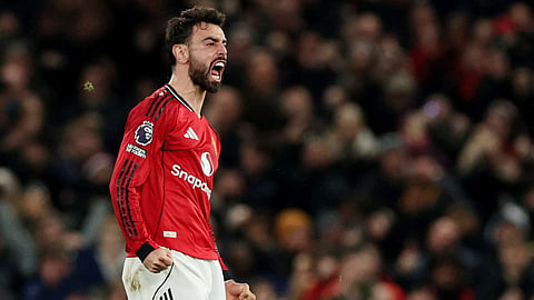 Manchester United midfielder Bruno Fernandes was named Premier League Player of the Season on Saturday.