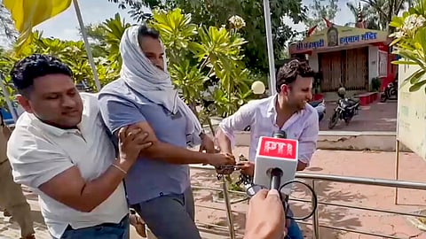 Samarth Singh, husband of model-turned-actor Twisha Sharma, who was arrested in connection with her death, being taken to a hospital for a medical check-up ahead of his court appearance in Bhopal, Madhya Pradesh, Saturday, May 23, 2026.
