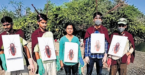 The unusual protest, linked to the viral Cockroach Janta Party trend, quickly gained traction on social media platforms. Volunteers said the act symbolically responded to critics who allegedly compared activists to “cockroaches”.