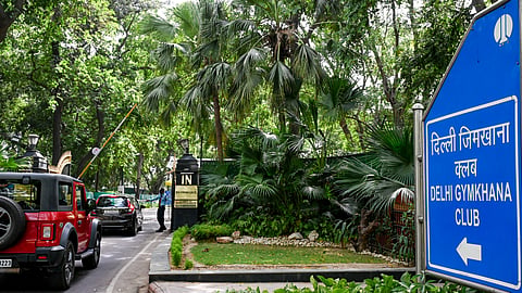 A car is seen entering the Delhi Gymkhana Club, in New Delhi, Saturday, May 23, 2026.