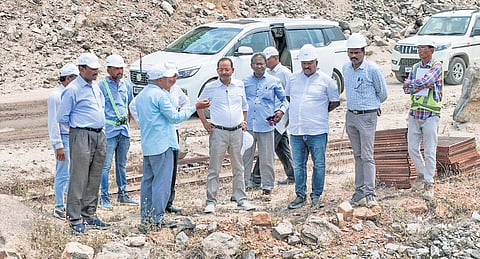 Special Chief Secretary Shashibhushan Kumar inspects Polavaram Project works and reviews progress with officials on Friday