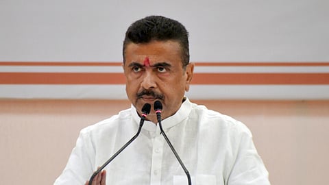 West Bengal Chief Minister Suvendu Adhikari speaks during a press conference in Kolkata, May 20, 2026.