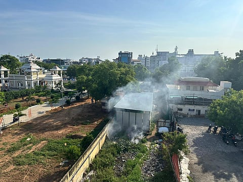 The corporation acted after complaints of six months of open burning of garbage behind the outlet, which reportedly affected residents, commuters and businesses along VOC Road
