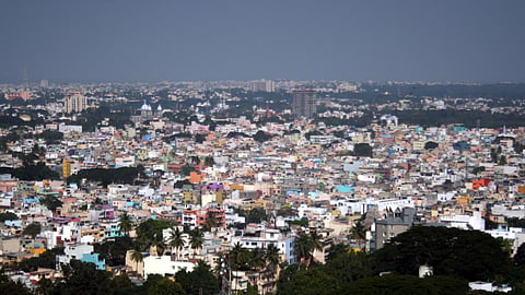 Bird-eye view of Bengaluru city.