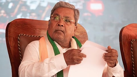 Karnataka CM Siddaramaiah attending an event in Bengaluru.