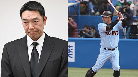 Shinnosuke Abe, manager of the Yomiuri Giants, one of Japan's most popular baseball teams, takes part in a news conference in Tokyo on May 26, 2026.