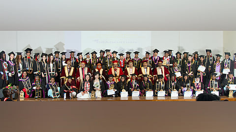 University of Kerala -group photo of outgoing students
