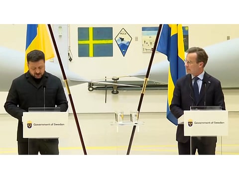 Sweden gives Ukraine $2.7 billion military aid; Gripen jets, $400M for drones to counter Russian strikes